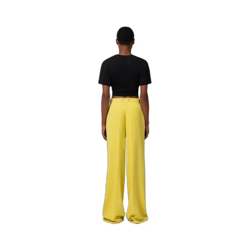 Elisabetta Franchi Logo Patch Wide-Leg Trousers