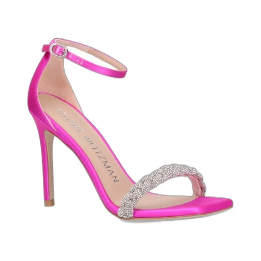 Stuart Weitzman Embellished Ankle Strap Sandals