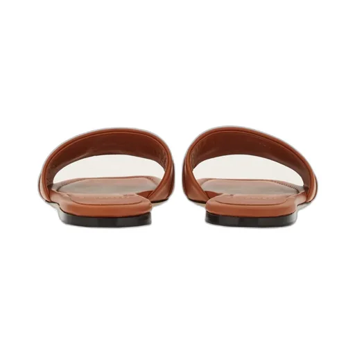 Salvatore Ferragamo Gancini-Buckle Open-Toe Slides