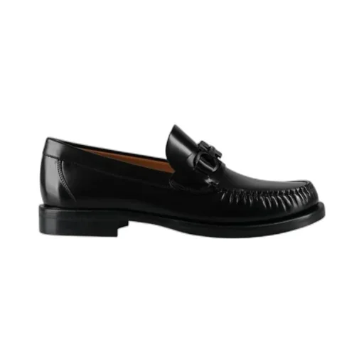 Gancini Plaque 35Mm Leather Loafers