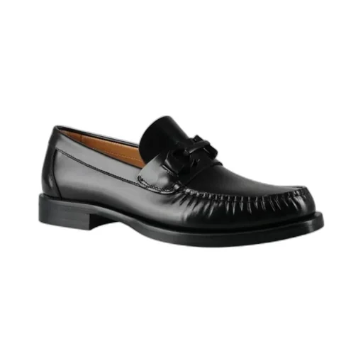 Gancini Plaque 35Mm Leather Loafers