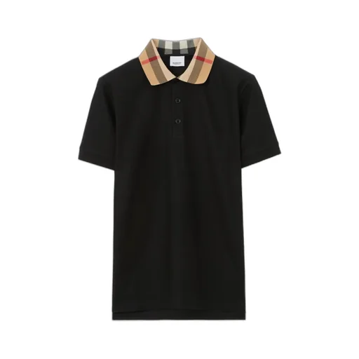 Burberry Checked Short-Sleeved Polo Shirt
