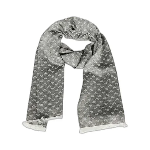 Emporio Armani Logo Monogram Jacquard Scarf