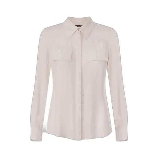 Logo-Embroidered Georgette Shirt