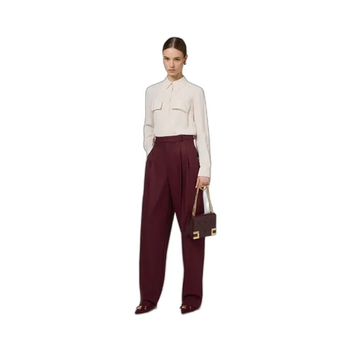 Logo-Embroidered Georgette Shirt