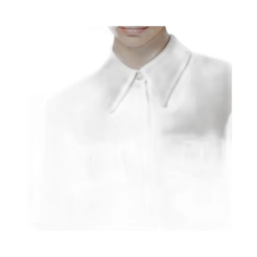 Logo-Embroidered Georgette Shirt