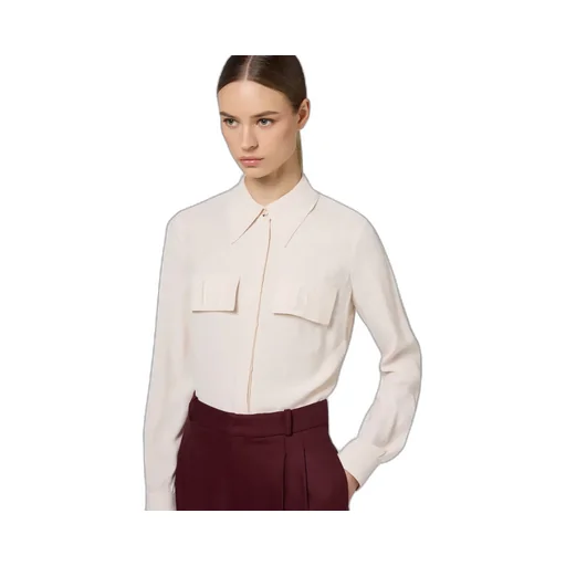 Logo-Embroidered Georgette Shirt