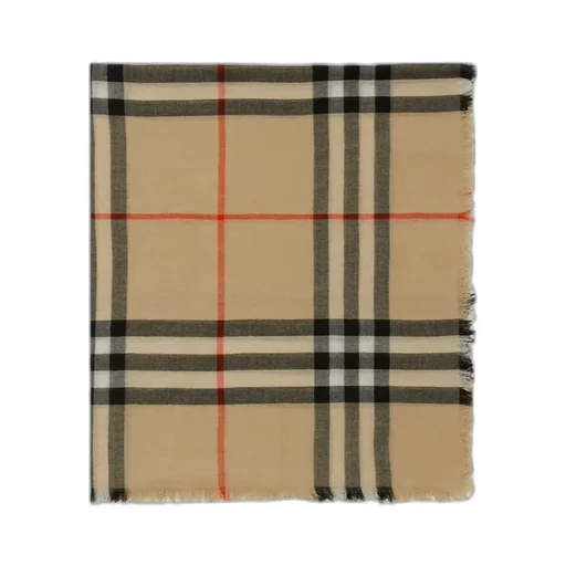 Burberry Check Printed Frayed-Edge Scarf