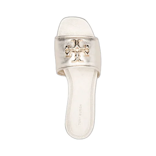 Ines Logo-Plaque Metallic Sandals