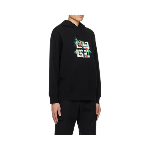 Givenchy 4G Floral Printed Drawstring Hoodie