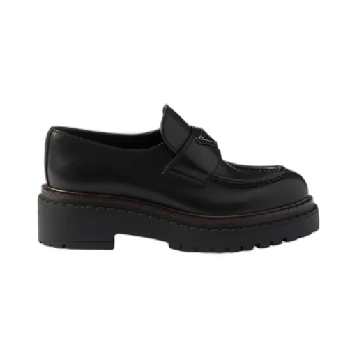 Prada Triangle-Logo Slip-On Loafers