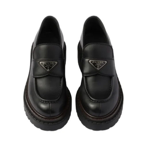 Prada Triangle-Logo Slip-On Loafers