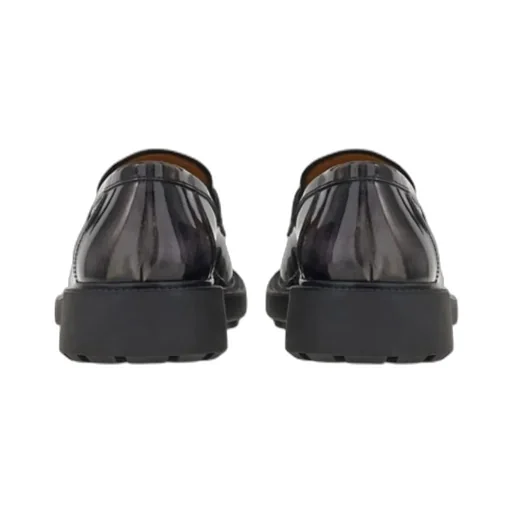 Gancini-Plaque Patent Loafers