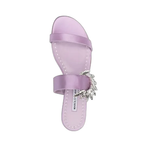 Crystal Embellished Flat Mules