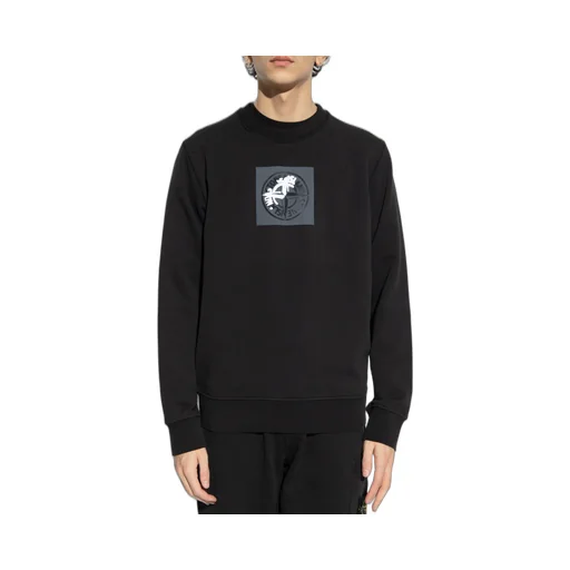 Stone Island Logo Printed Crewneck Sweatshirt