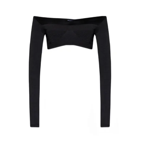 Dsquared2 Cropped Square-Neck Knitted Top