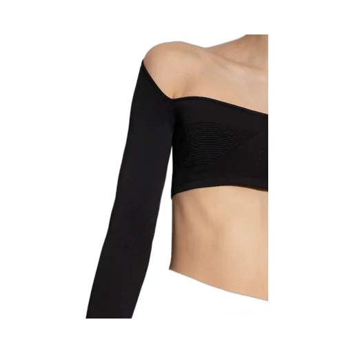 Dsquared2 Cropped Square-Neck Knitted Top
