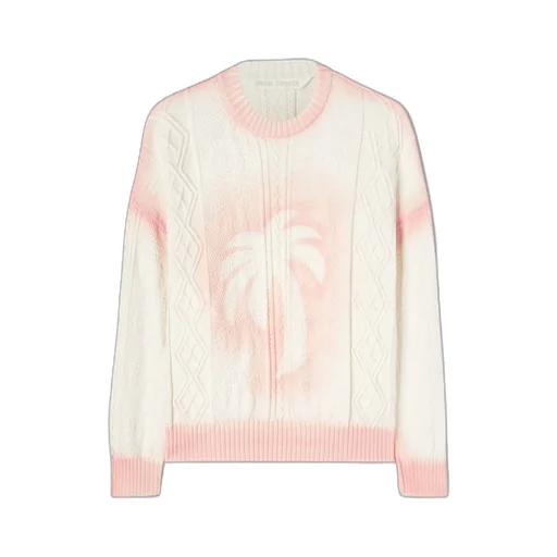 Palm Angels Sprayed Palm Crewneck Jumper