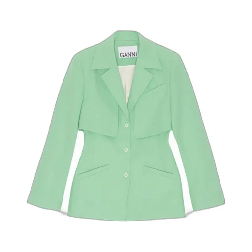Ganni Single-Breasted Tailored Blazer