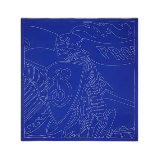 Burberry Equestrian Knight Motif Finished-Edge Scarf