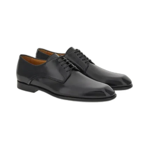 Salvatore Ferragamo Almond-Toe Lace-Up Derby Shoes