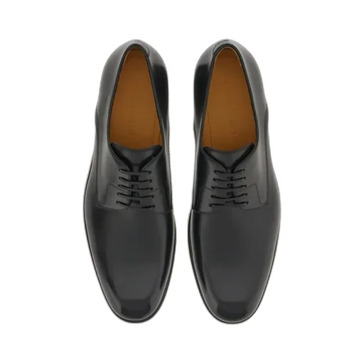 Salvatore Ferragamo Almond-Toe Lace-Up Derby Shoes