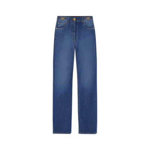 Versace High-Waist Straight-Leg Jeans