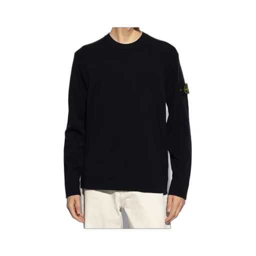Compass-Motif Wool Sweatshirt