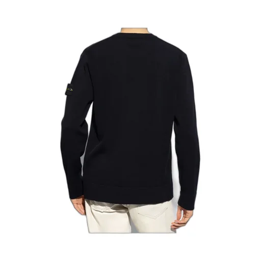 Compass-Motif Wool Sweatshirt