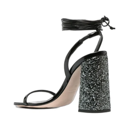 Glitter-Heel Sandals