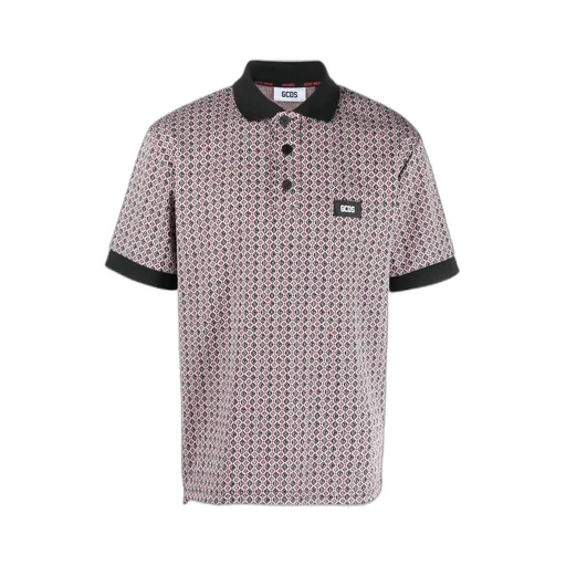 Logo-Patch Jacquard Polo Shirt