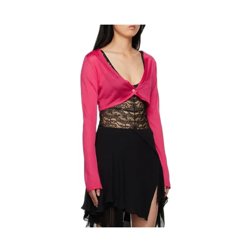 Medusa Cropped Buttoned Cardigan