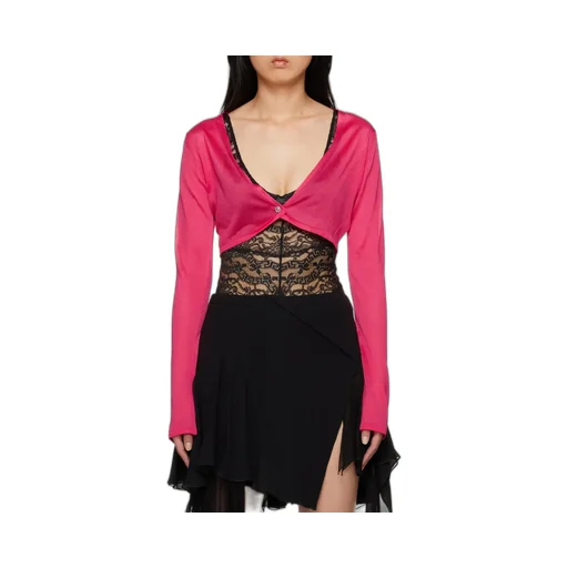 Medusa Cropped Buttoned Cardigan