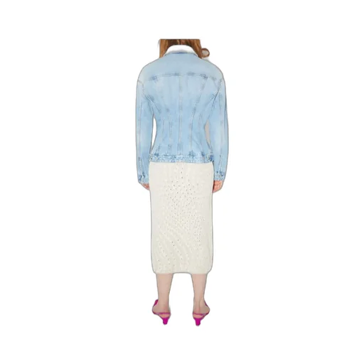 Hourglass-Silhouette Cotton Denim Jacket