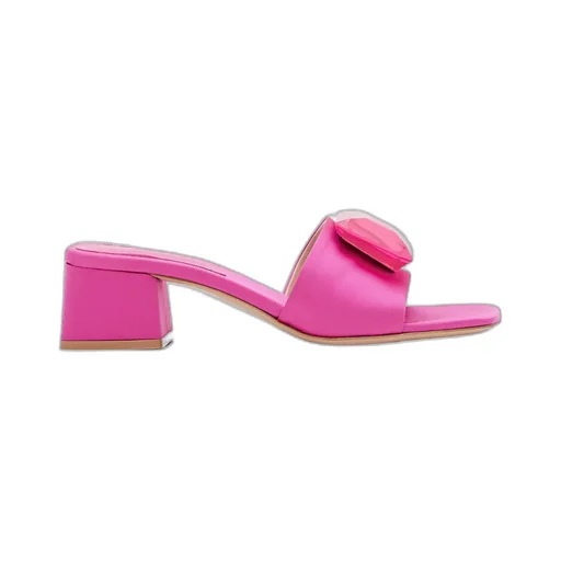 Gianvito Rossi Square Toe Slip-On Sandals