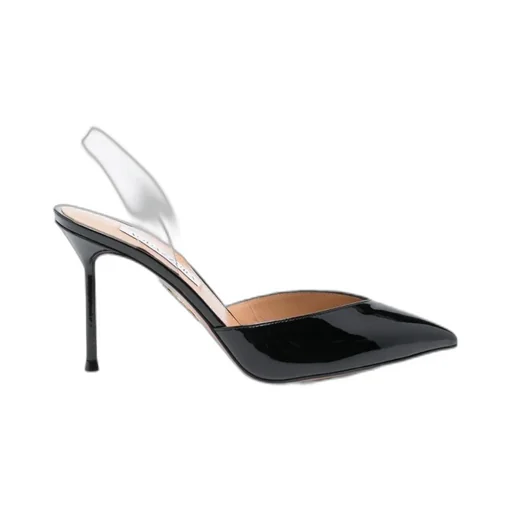 Aquazzura V Plexi Pointed-Toe Slingback Pumps