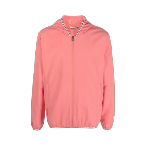 Logo-Patch Sleeve Hooded Jacket