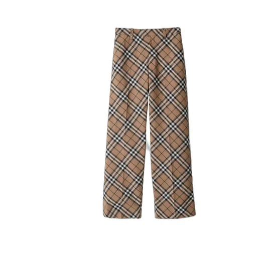 Burberry Checked Straight-Leg Tailored Trousers