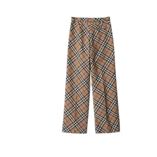 Burberry Checked Straight-Leg Tailored Trousers
