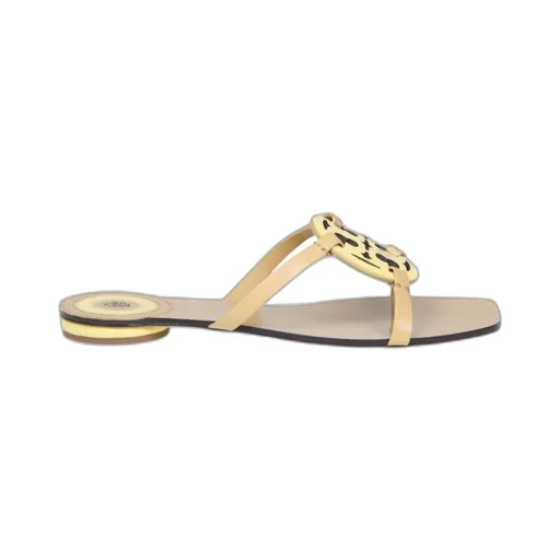 Tory Burch Miller Double T Logo Plaque Slip-On Slides