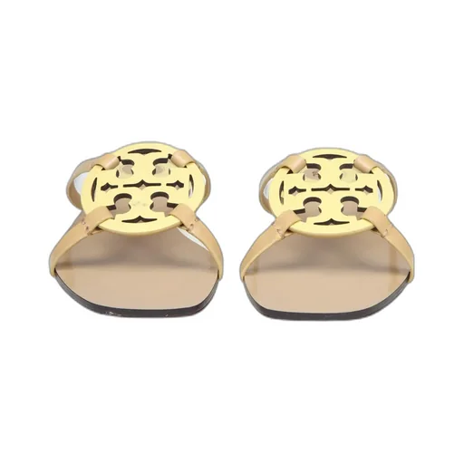 Tory Burch Miller Double T Logo Plaque Slip-On Slides