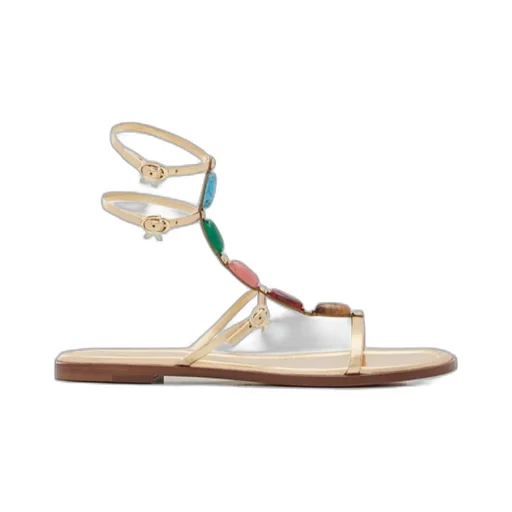 Gianvito Rossi Shanti Embellished Flat Sandals