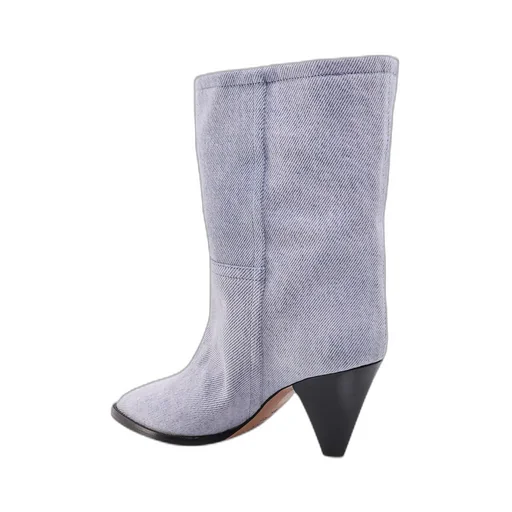 90Mm Pointed Suede Ankle Boots