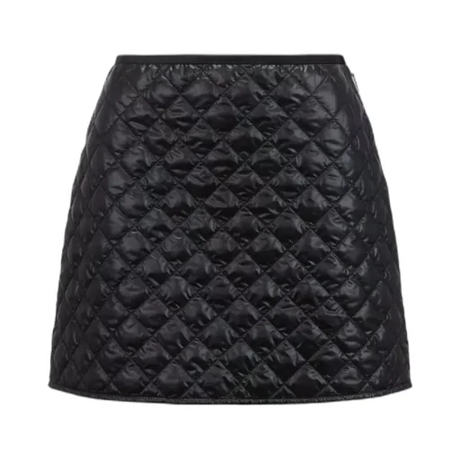 Moncler Logo Patch Quilted Mini Skirt