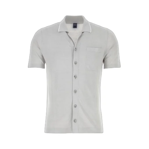 Fedeli Short-Sleeved Button-Up Cardigan