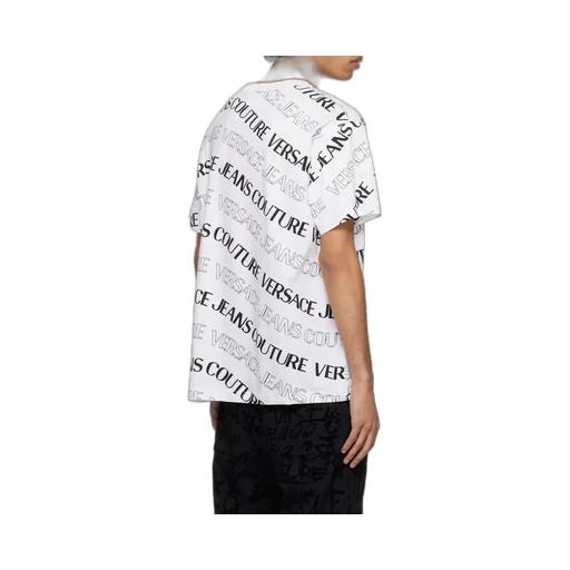 Versace Jeans Couture Allover Logo Printed Crewneck T-Shirt