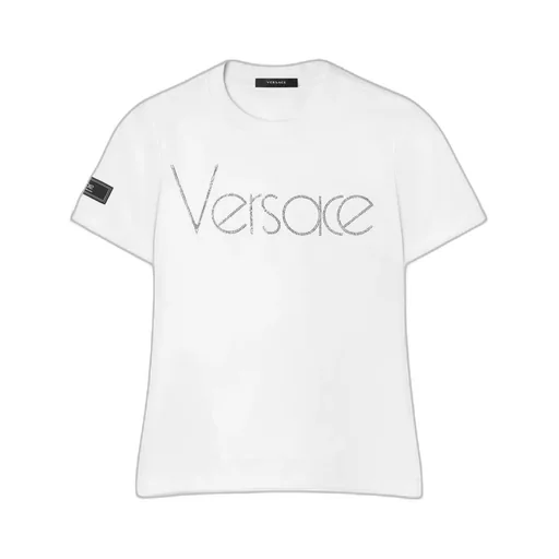 Versace Logo-Embellished Crewneck T-Shirt