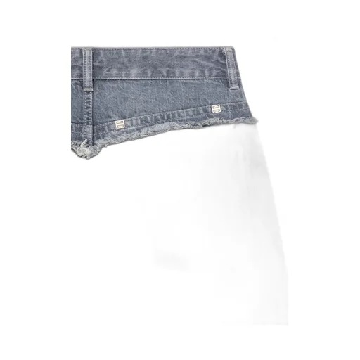 Oversized Jeans In Mixed Denim And Flannel