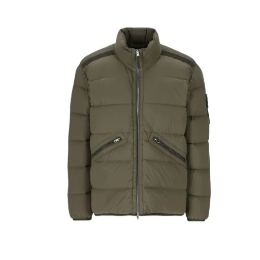 Stone Island High-Neck Zip-Up Coat