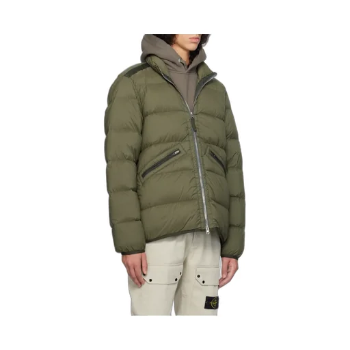 Stone Island High-Neck Zip-Up Coat